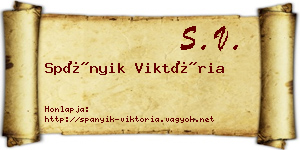 Spányik Viktória névjegykártya
